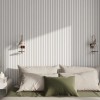 €37 PER PANEEL - 260x60 cm Wit Akoestische wand panelen lattenwand met Witte Vilt