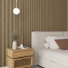 RONDE LATTEN - WALNOOT Eiken akoestische wand panelen lattenwand met Vilt