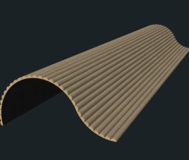 RONDE LATTEN - WALNOOT Eiken akoestische wand panelen lattenwand met Vilt