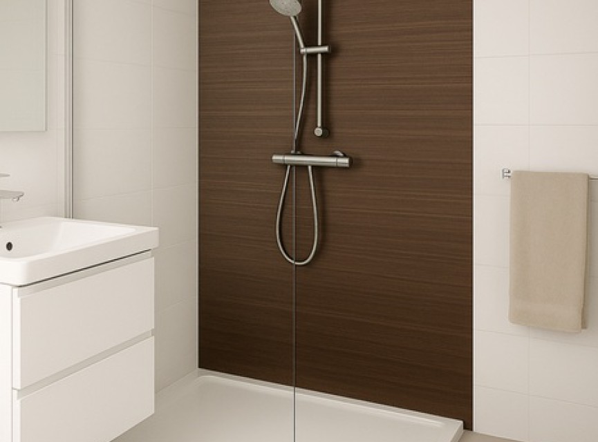 Oppio 120x280x0.8 cm - Houten Wandpaneel SMOKED AMBER - MES EN GROEF