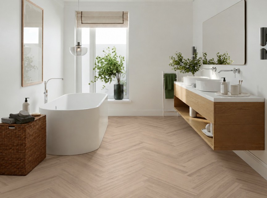 Porto Taupe Oak 10x60 - VISGRAAT KERAMISCH PARKET / Houtlook Tegels