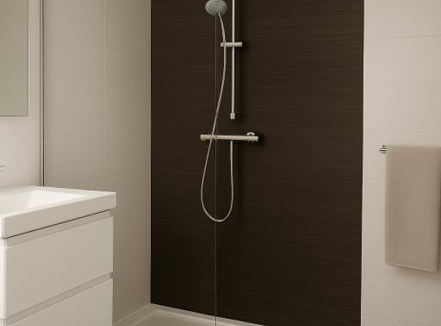 Oppio 120x280x0.8 cm - Houten Wandpaneel GRAPHITE GRAIN - MES EN GROEF