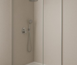 Oppio 120x280x0.8 cm - Metaal Wandpaneel ZILVER CELESTE - MES EN GROEF