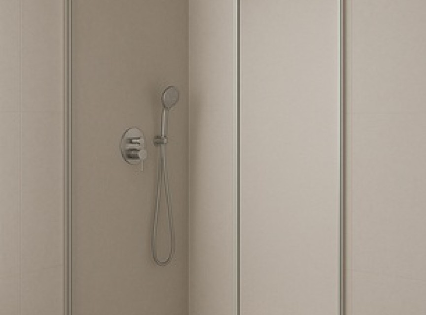 Oppio 120x280x0.8 cm - Metaal Wandpaneel ZILVER CELESTE - MES EN GROEF