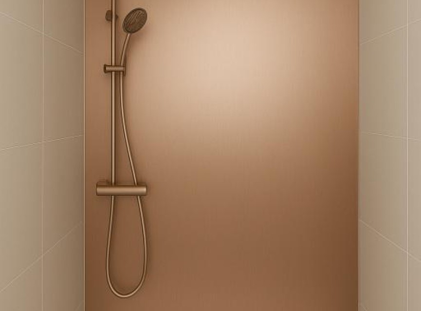 Oppio 120x280x0.8 cm - Metaal Wandpaneel KOPER IMPERIAL - MES EN GROEF