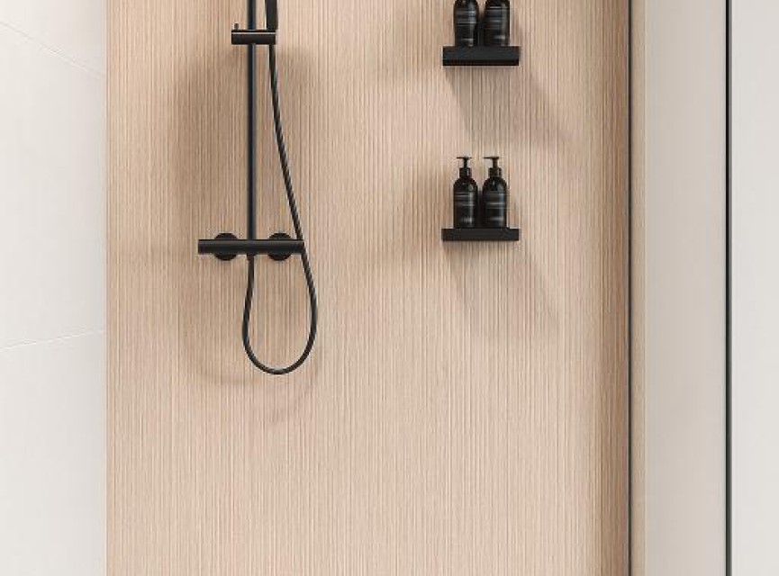 Oppio 120x280x0.8 cm - Houten Wandpaneel MERANTI - MES EN GROEF