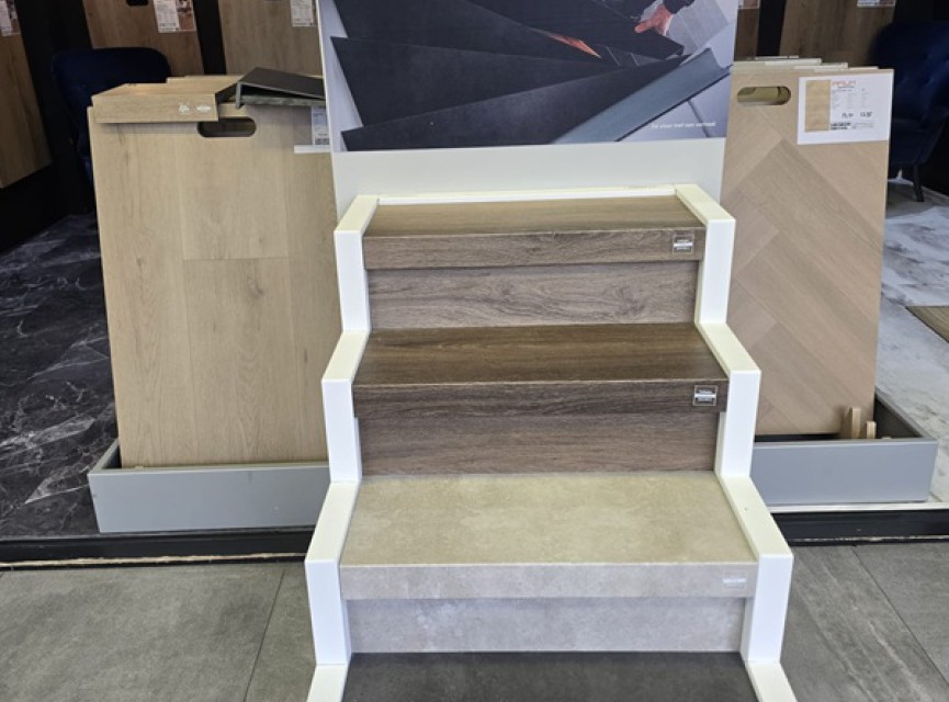 Overzettreden set pvc FULHAM BEIGE- TBV 2 TREDEN ( ZONDER PROFIELEN )