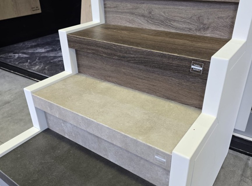 Overzettreden set pvc FULHAM BEIGE- TBV 2 TREDEN ( ZONDER PROFIELEN )