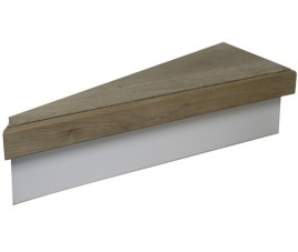 OPPIO Stootbord PVC Ral 9010 wit HOUTDECOR ( tbv 16 traptreden ) 