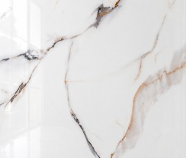 Oppio €49 PER PANEEL - PVC Wandpaneel Calacatta Gold Hoogglans - 120x280x0,3 cm