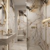 Oppio €67 PER PANEEL - 120x280x0,3 cm - PVC Wandpaneel Fantasy Gold - Hoogglans