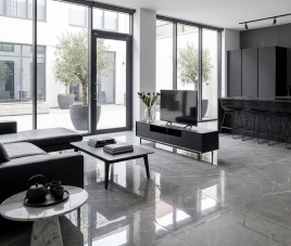 Latina Grey hoogglans 60x120 vloertegel en wandtegel