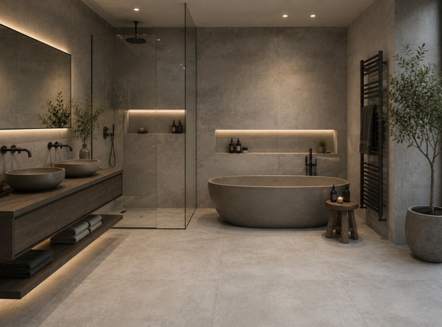Latina Betonlook Grey 60x60 MAT Vloertegel en Wandtegel Woonkamer / Winkelruimte / Badkamer / Keuken