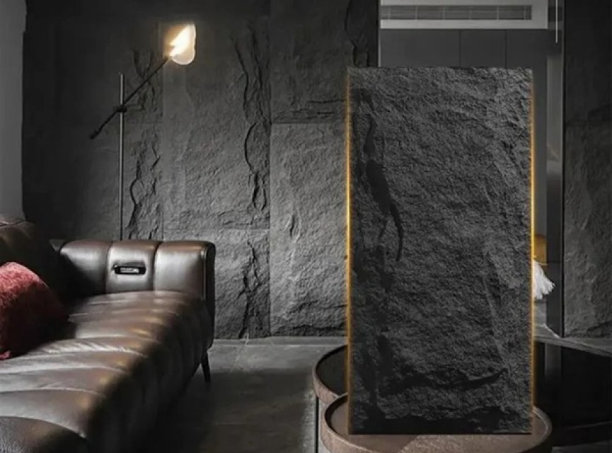 Oppio 3D XL ANTRACIET Rockstone Wandpaneel 60x120