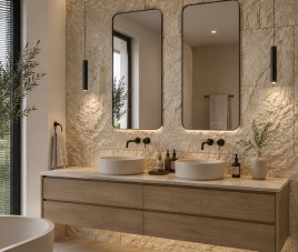 Oppio 3D XL MARFIL Rockstone Wandpaneel 60x120