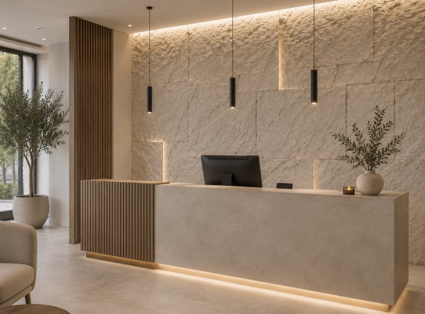Oppio 3D XL MARFIL Rockstone Wandpaneel 60x120