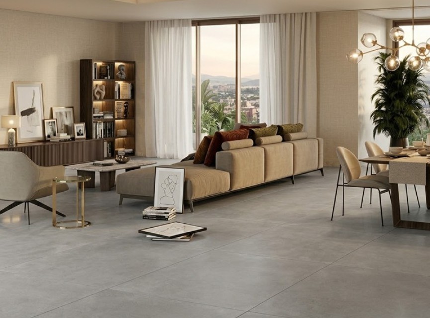 BARAKAH Grey 120x120 MAT vloertegel / wandtegel