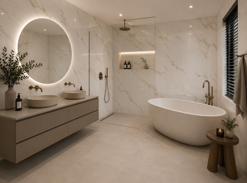 OPPIO Hoogglans GOLD Calacatta (NEO Carrara) 60x60 Vloertegel / Gepolijst En Gerectificeerd / Woonkamer / Badkamer / Winkelruimte