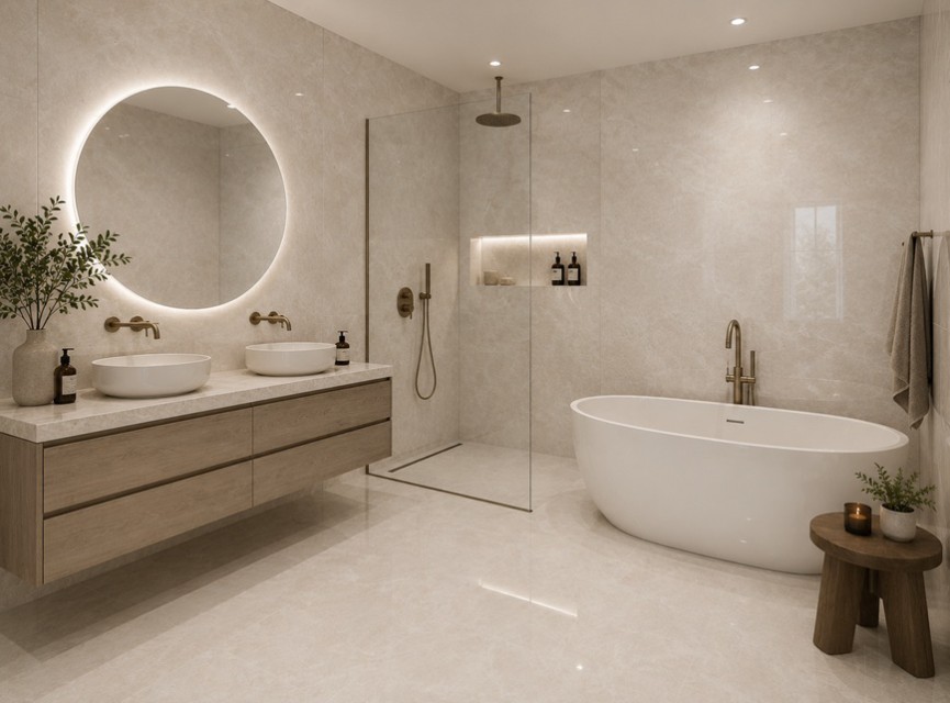PORTO IVORY 60x60 Vloertegel / Gepolijst En Gerectificeerd / Woonkamer
