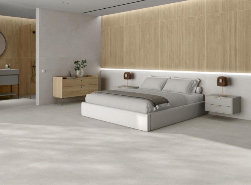Palmier Bogart Marfil MAT Betonlook 100x100 Vloertegel en Wandtegel / Woonkamer / Slaapkamer / Badkamer En Winkelruimte