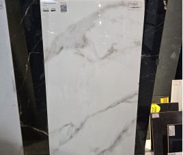OPPIO Hoogglans GOLD Calacatta (NEO Carrara) 60x60 Vloertegel / Gepolijst En Gerectificeerd / Woonkamer / Badkamer / Winkelruimte