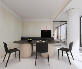MUOZO - Italy Travertin 60x280 Flexibele Wandpanelen - Brandvertragend & Flexibel