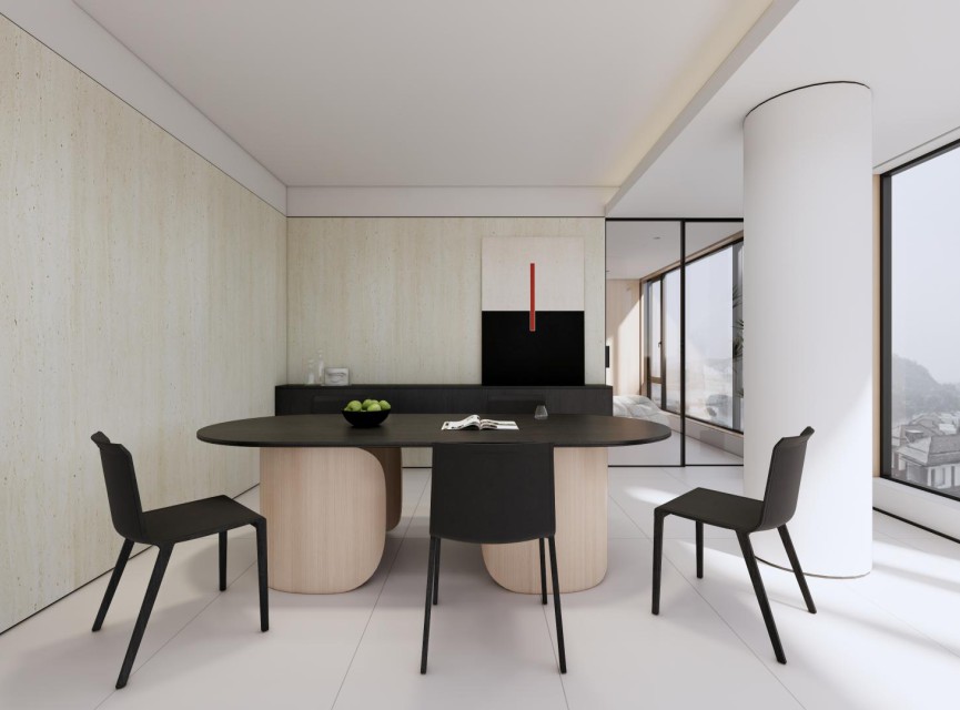 MUOZO - Italy Travertin 60x280 Flexibele Wandpanelen - Brandvertragend & Flexibel