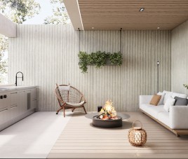 MUOZO - Roman Columns SAND 60x280 Flexibele Wandpanelen - Brandvertragend & Flexibel