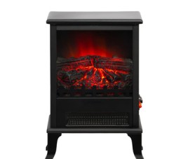 Oppio Milano Black Vrijstaande Elektrische Sfeerhaard – Compact & Stijlvol