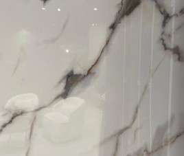 Oppio €59 PER PANEEL - PVC Wandpaneel Calacatta Gold Hoogglans - 120x280x0,3 cm