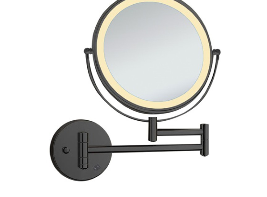 COSMO make-up spiegel (ZWART) Toilet / Badkamerspiegel met verlichting