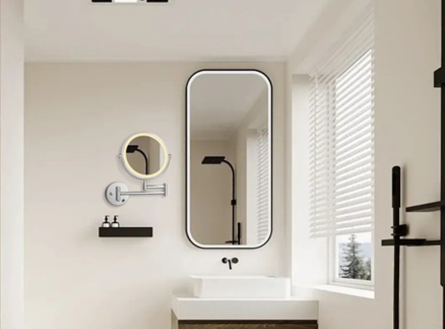 COSMO make-up spiegel (CHROOM) Toilet / Badkamerspiegel met verlichting