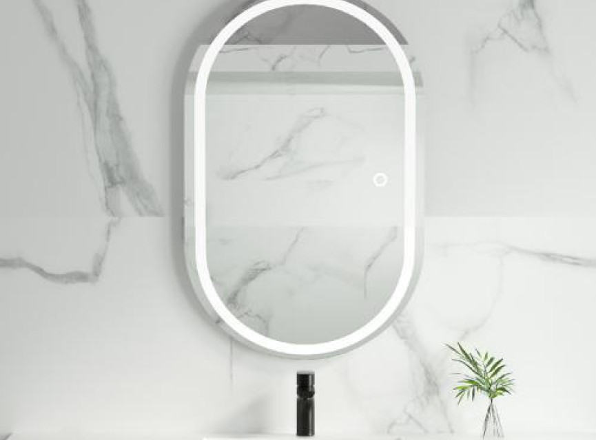 LINA Wit – Spiegelkast 55×80 Badkamerspiegel met verlichting