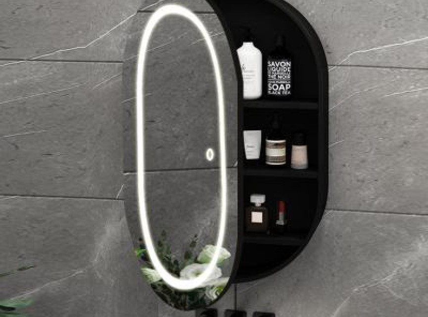 LINA Wit – Spiegelkast 55×80 Badkamerspiegel met verlichting
