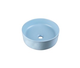 OPPIO - ROUND MAT SKY BLUE opbouw-waskom Ø=37 cm H=12cm
