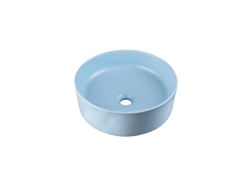 OPPIO - ROUND MAT SKY BLUE opbouw-waskom Ø=37 cm H=12cm