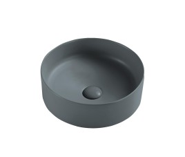 OPPIO - ROUND MAT GRIJS opbouw-waskom Ø=37 cm H=12cm