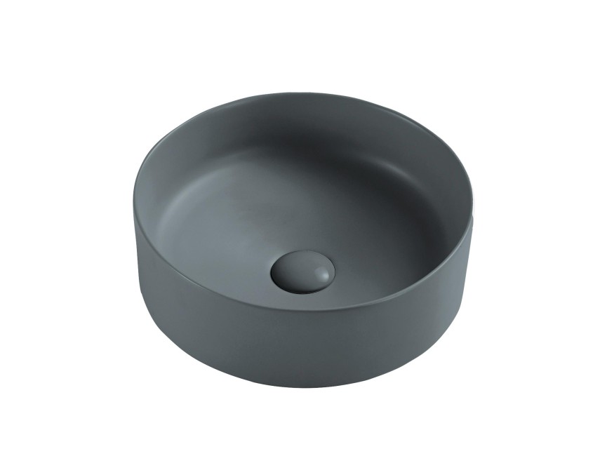 OPPIO - ROUND MAT GRIJS opbouw-waskom Ø=37 cm H=12cm