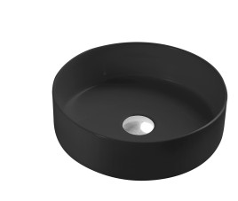 OPPIO - ROUND MAT ZWART opbouw-waskom Ø=40 cm H=12cm