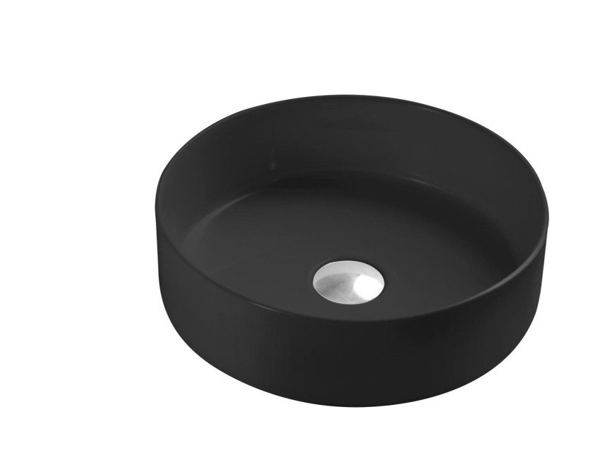 OPPIO - ROUND MAT ZWART opbouw-waskom Ø=40 cm H=12cm