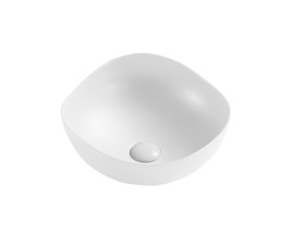 OPPIO - FLOWER Organisch MAT Wit opbouw-waskom Ø=38 cm H=12cm