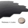 Oppio BLACK Motion MAT Hexagon - Zelfklevende Mozaïek 29.2x25.4x3.3 mm