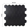 Oppio BLACK Motion MAT Hexagon - Zelfklevende Mozaïek 29.2x25.4x3.3 mm