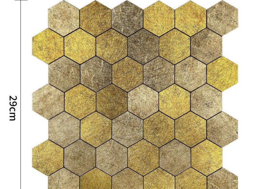 Oppio XL Honey Stone HEXAGON - Zelfklevende Mozaïek 29x28.8x4mm