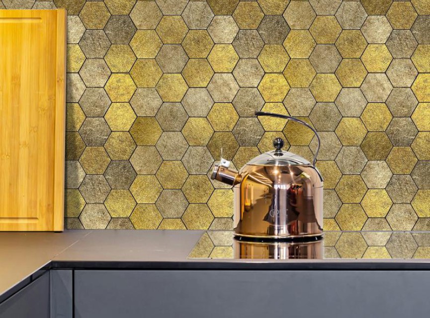 Oppio XL Honey Stone HEXAGON - Zelfklevende Mozaïek 29x28.8x4mm