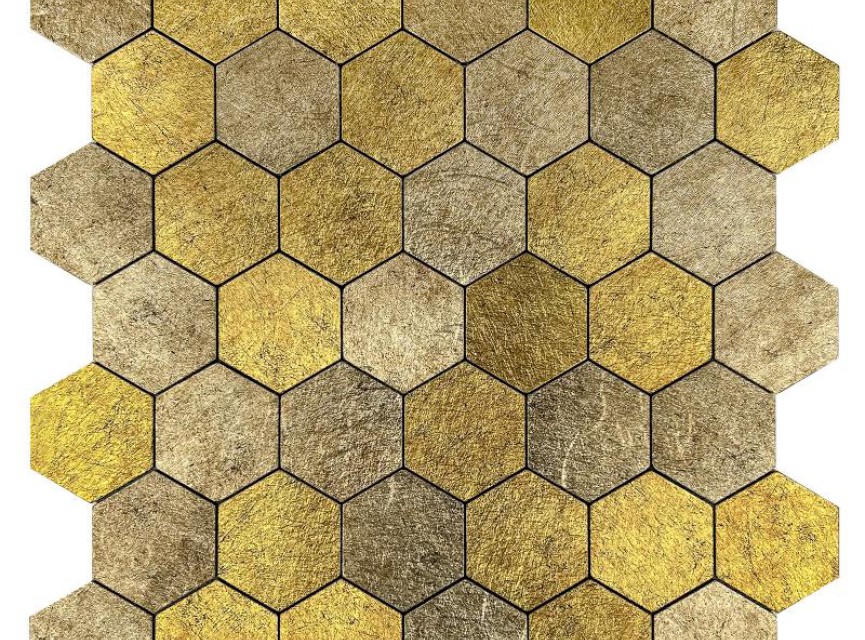 Oppio XL Honey Stone HEXAGON - Zelfklevende Mozaïek 29x28.8x4mm