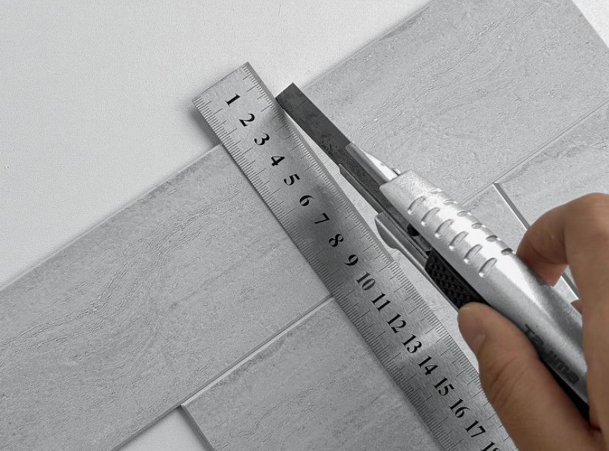 Oppio Beton Licht Grijs METRO - Zelfklevende Mozaïek 30.5x30.5x4 mm