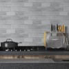 Oppio Beton Licht Grijs METRO - Zelfklevende Mozaïek 30.5x30.5x4 mm
