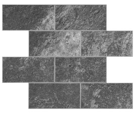 Oppio Antraciet Leisteen METRO - Zelfklevende Mozaïek 30.5x30.5x4 mm