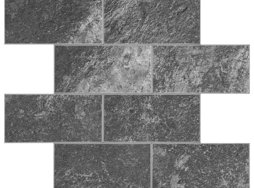 Oppio Antraciet Leisteen METRO - Zelfklevende Mozaïek 30.5x30.5x4 mm